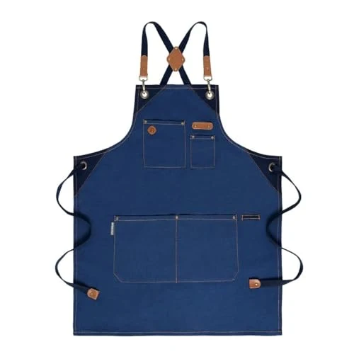 Healthy Chef Apron Recycled Cotton Kitchen Apron with an Adjustable Neck with Long Ties Dependable
