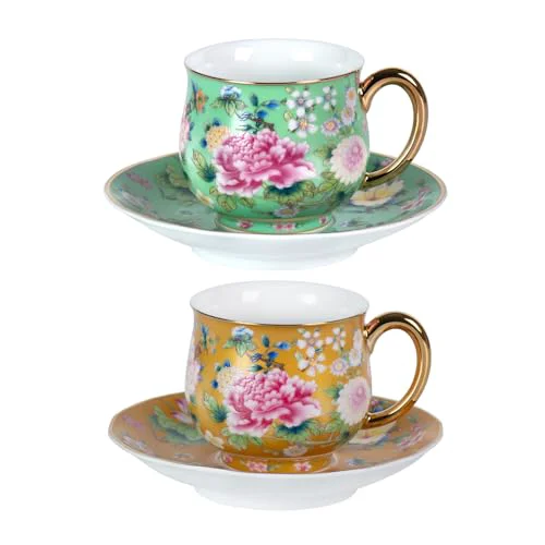 Consistent Tea Cup and Saucer 2 Count Excellent