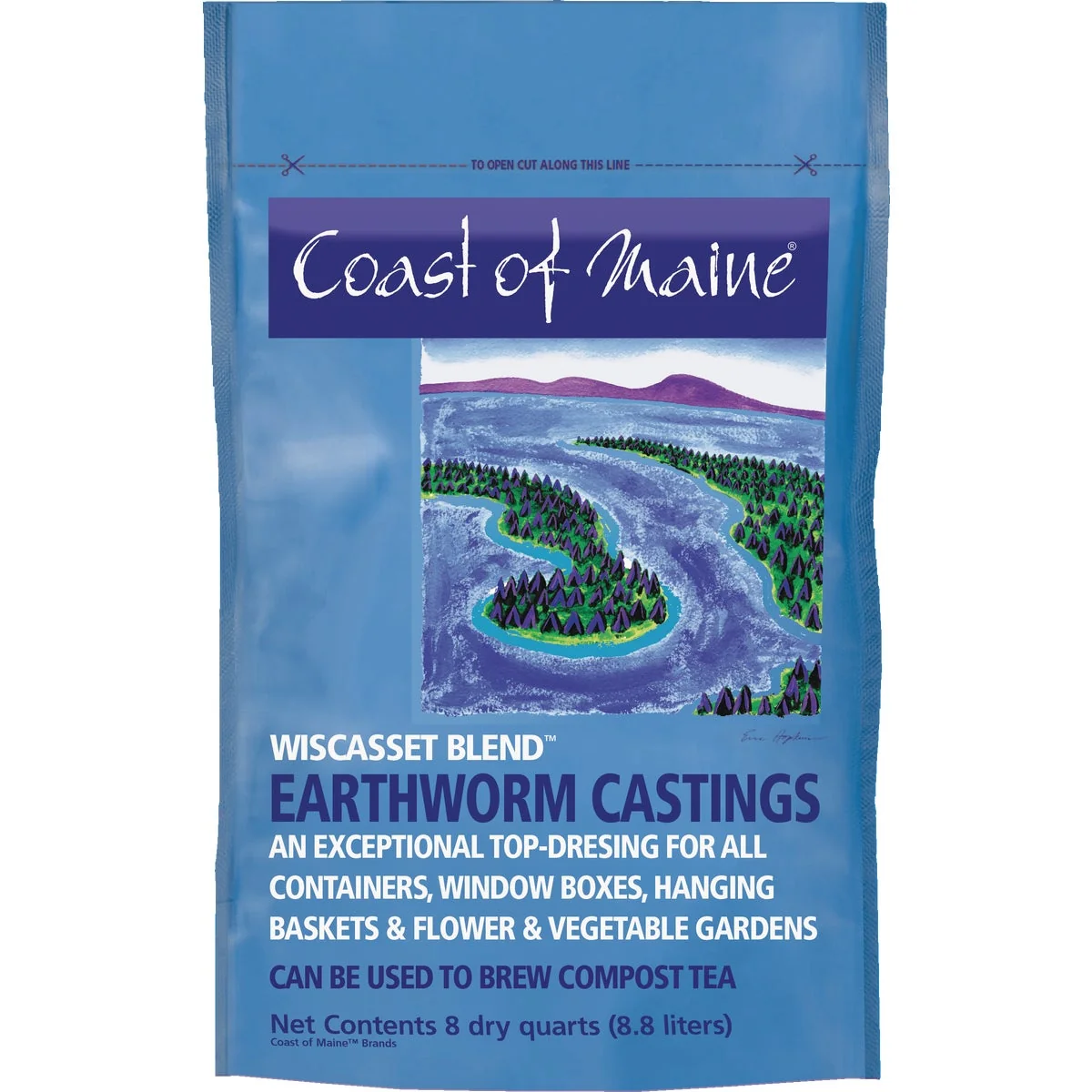 Refined Coast of Maine Wiscasset Blend 8 Qt. Organic Earthworm Castings Original Design