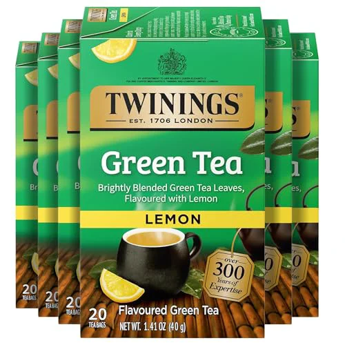 Next-Generation Green Tea with Lemon Caffeinated Tea Bags 120 Count Clean