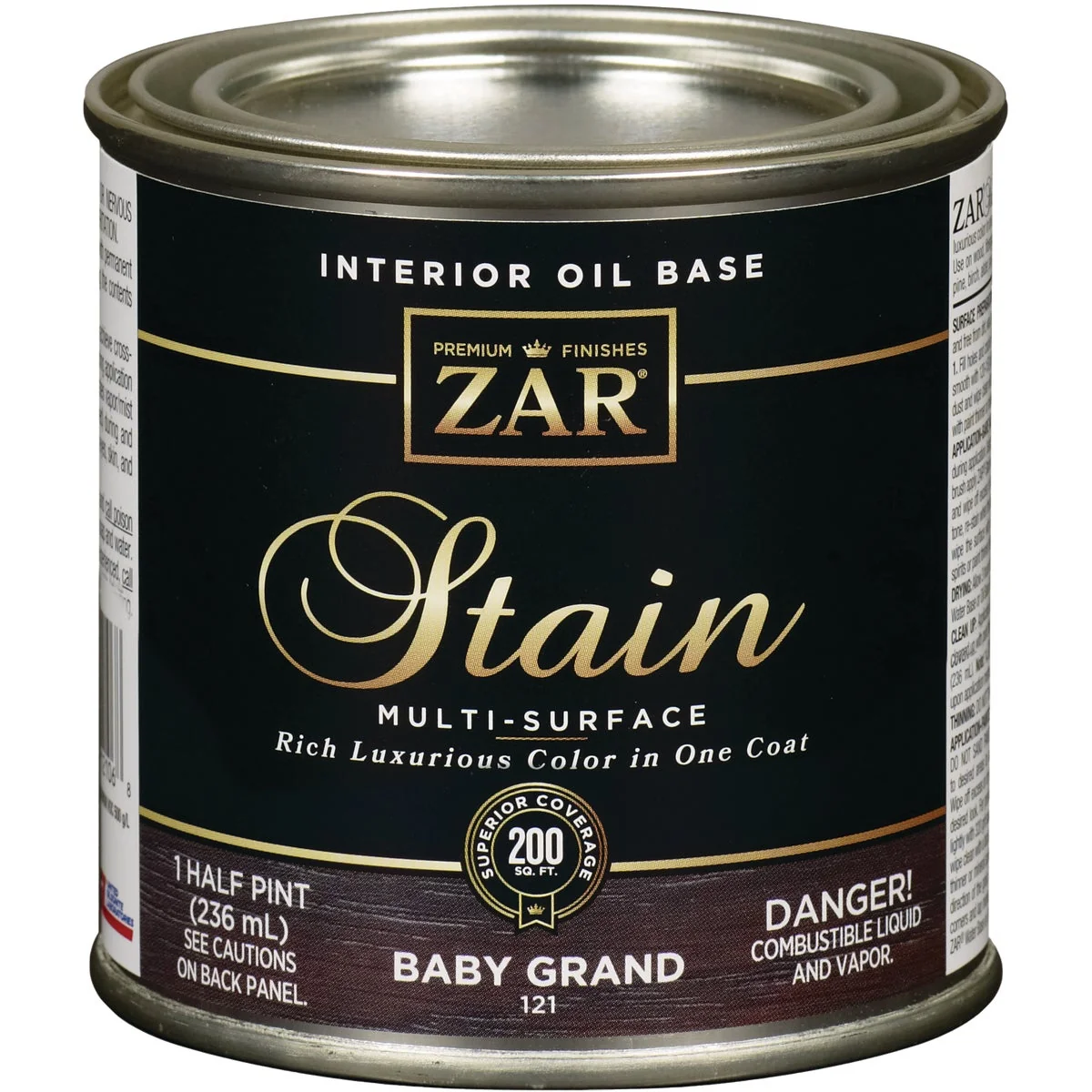 Contemporary ZAR Oil-Based Wood Stain Baby Grand 1 2 Pt. Eco-Friendly
