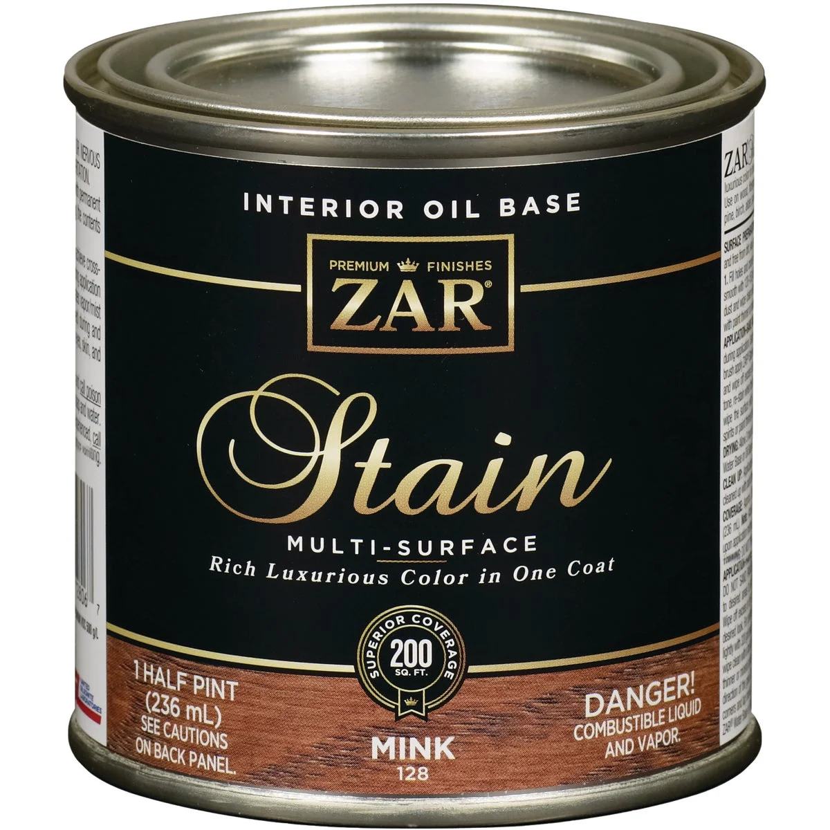 Crafted ZAR Oil-Based Wood Stain Mink 1 2 Pt. Official