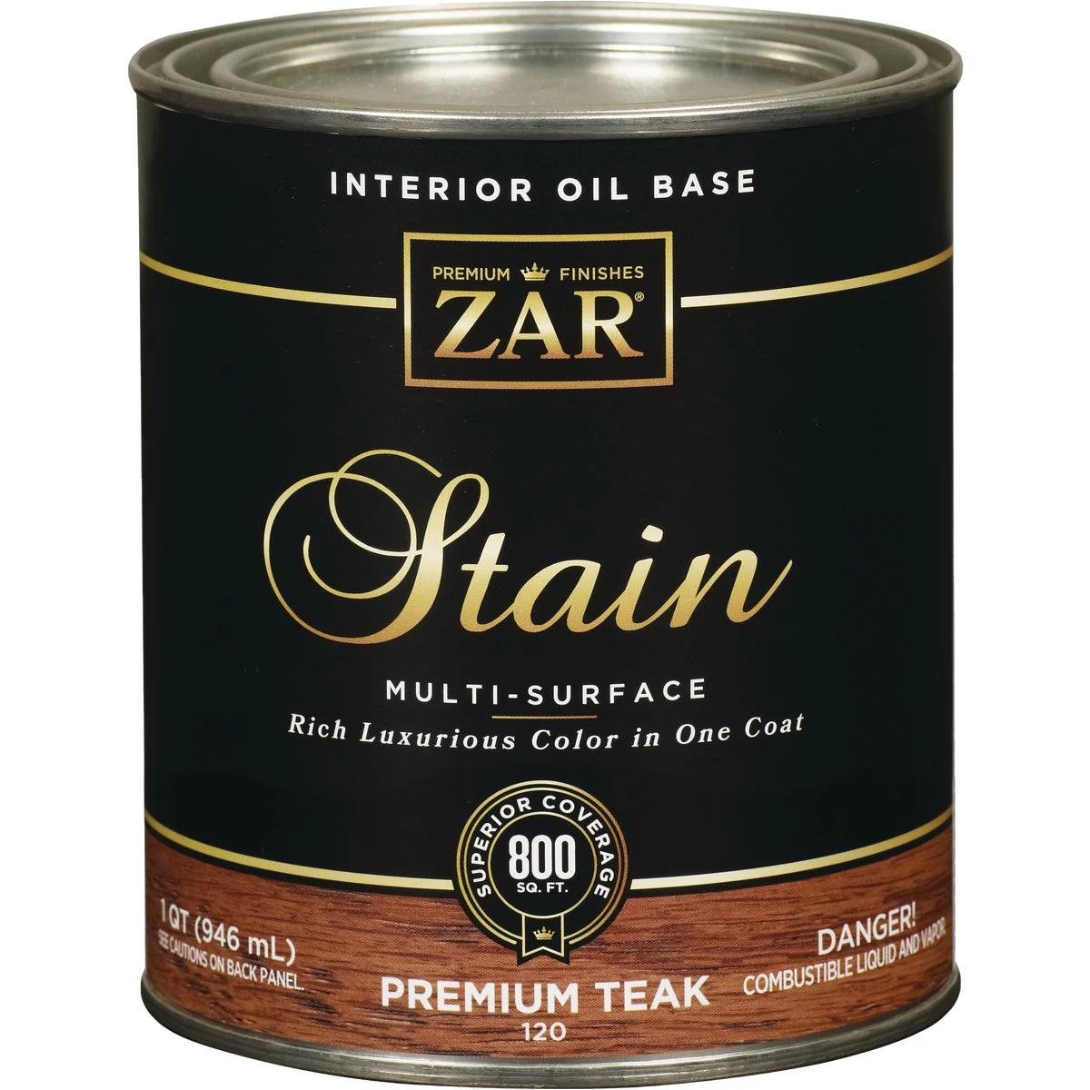 Quality ZAR Oil-Based Wood Stain Premium Teak 1 Qt. Exceptional
