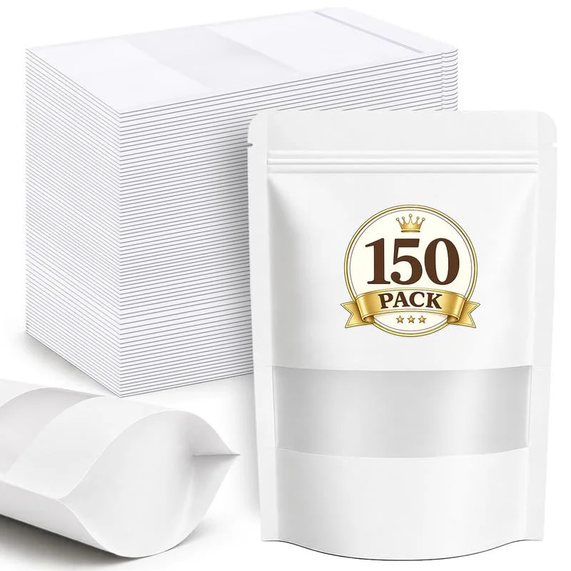 Professional 150 Pack Stand Up Pouches 150 Count Environmentally Friendly