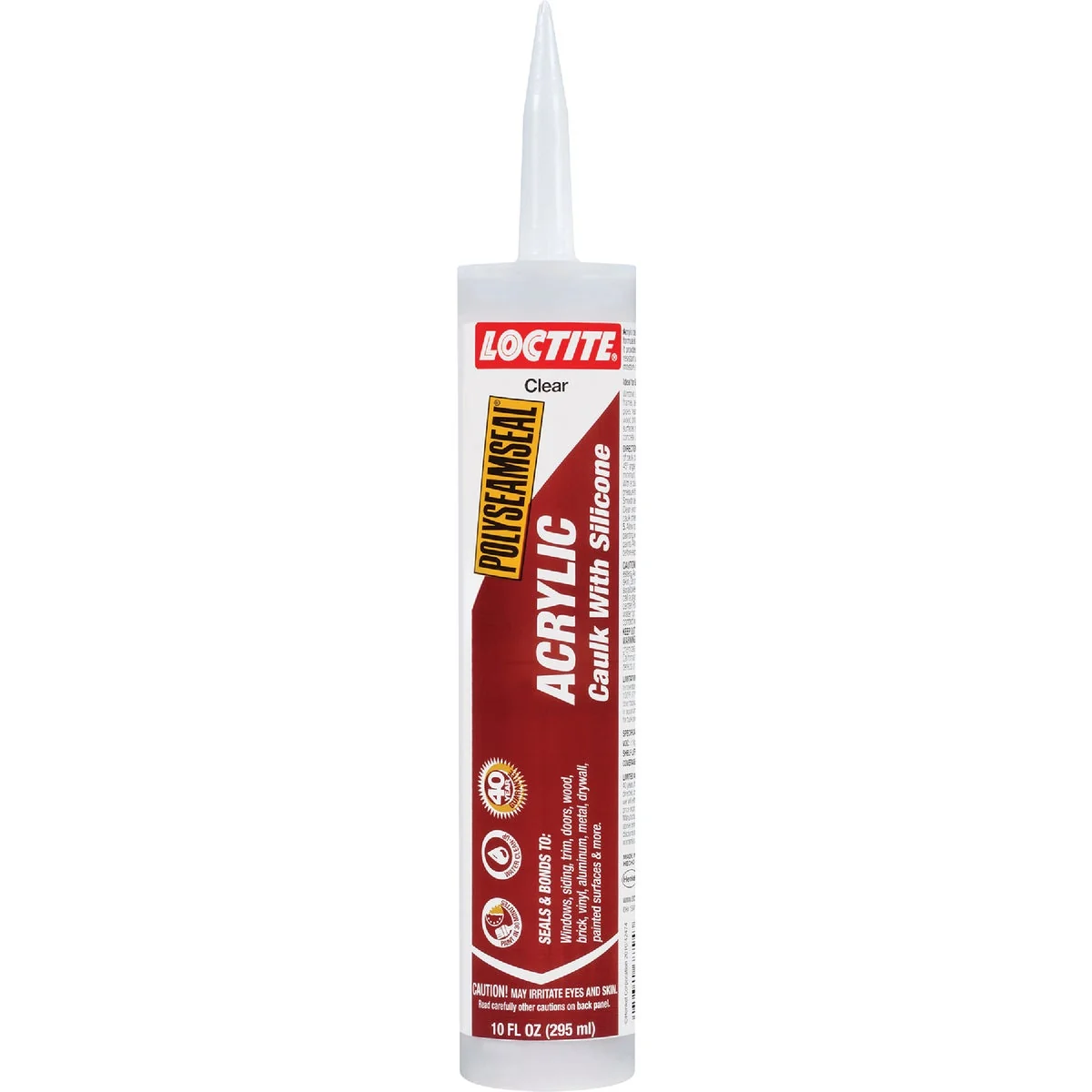 Artisan LOCTITE POLYSEAMSEAL 10 Oz. Clear Acrylic Caulk with Silicone Environmentally Friendly