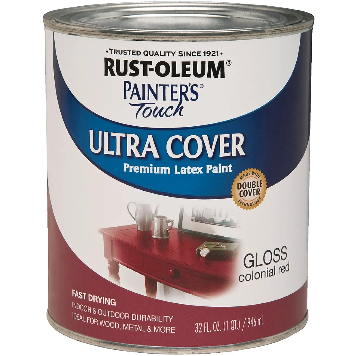 Durable Rust-Oleum Painter’s Touch 2X Ultra Cover Premium Latex Paint Colonial Red 1 Qt. Trendy