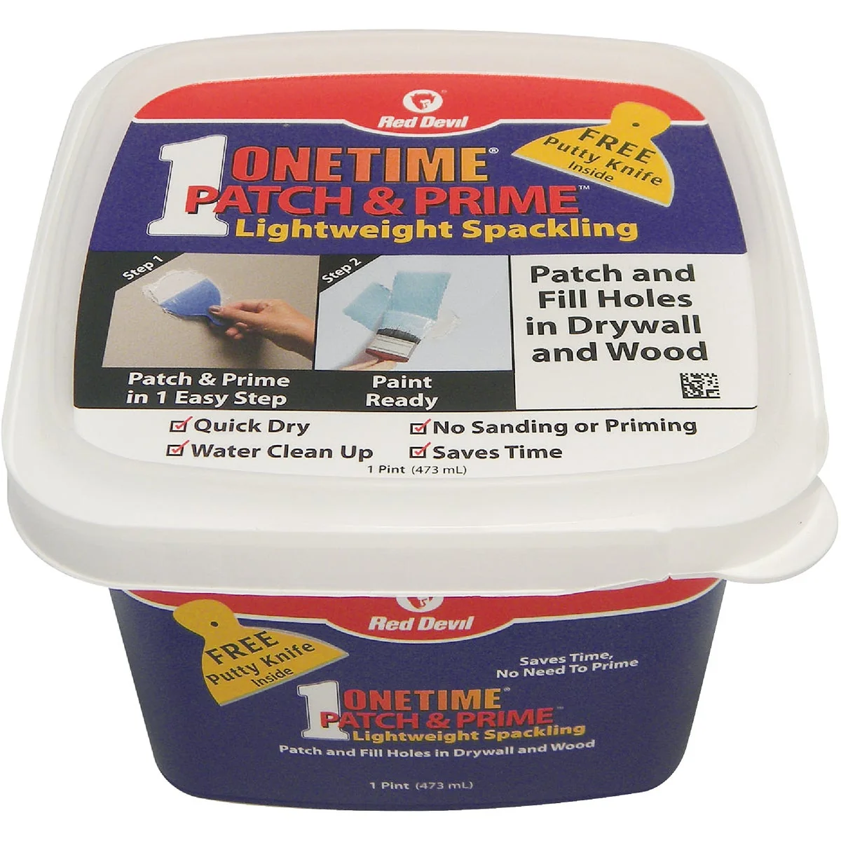 Sustainable Red Devil Onetime 1 Pt. Lightweight Acrylic Patch Prime Spackling Fine Crafted