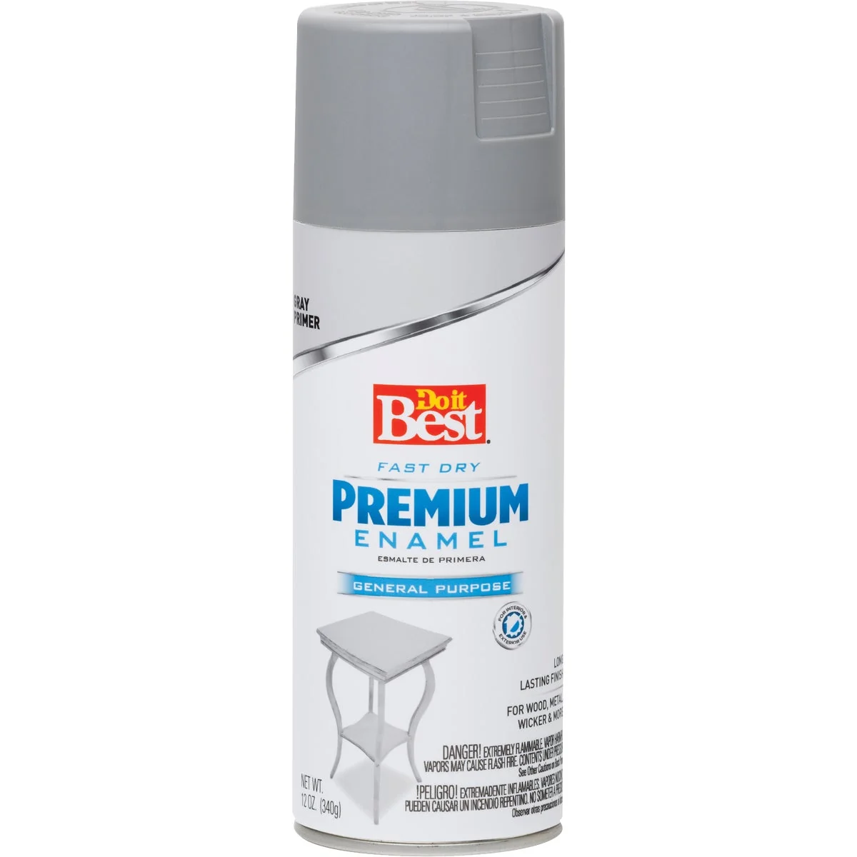 Recyclable Do it Premium Enamel Gray 12 Oz. All-Purpose Spray Paint Primer Specialty