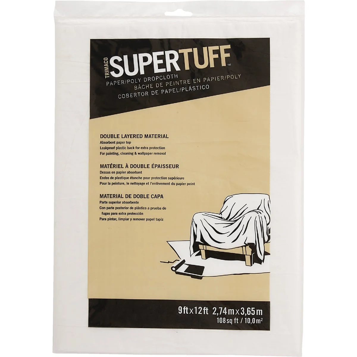 Stylish Trimaco SuperTuff Plastic 9 Ft. x 12 Ft. 2 Ply Drop Cloth Responsible