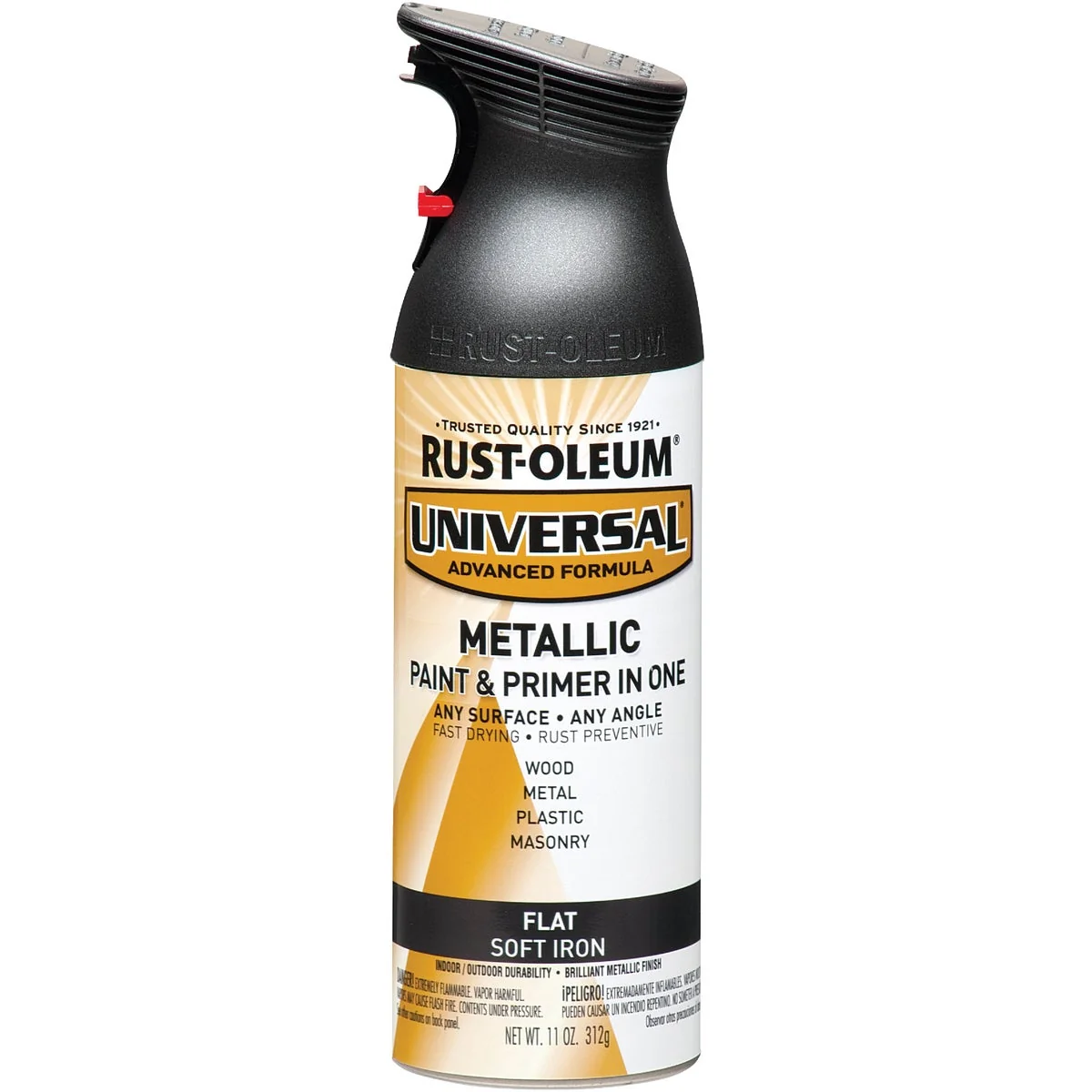 Expertly Made Rust-Oleum Universal 11 Oz. Metallic Flat All-Surface Spray Paint Primer In One Soft Iron Lightweight