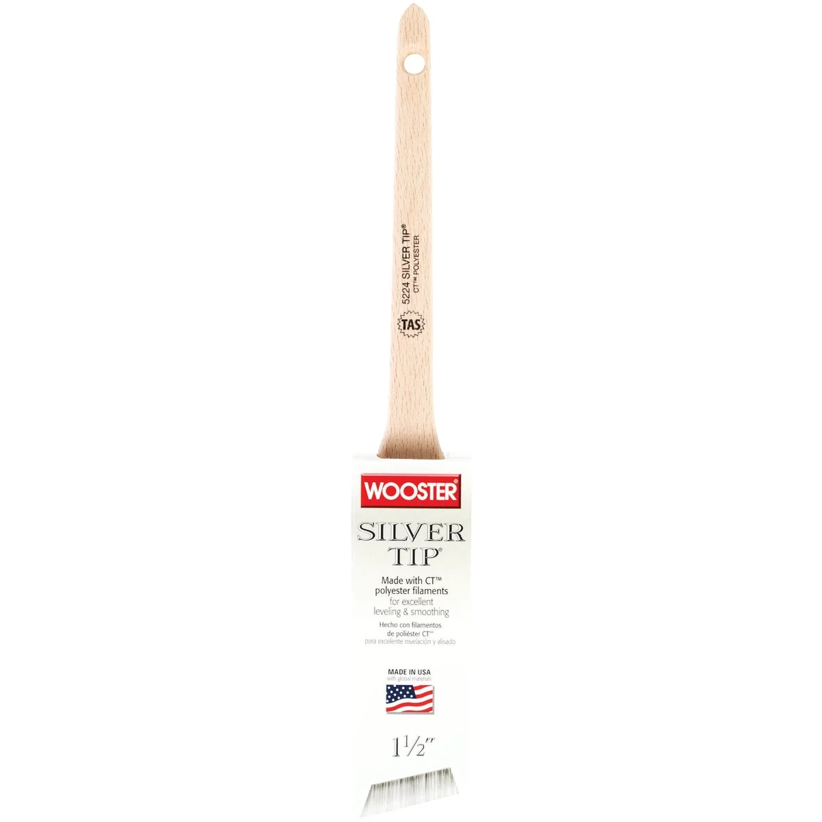 Long-Lasting Wooster SILVER TIP 1-1 2 In. Thin Angle Sash Paint Brush Safe