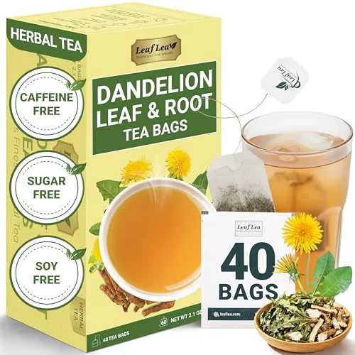 Pure Dandelion Root and Leaf Tea Bags 40 Count Versatile