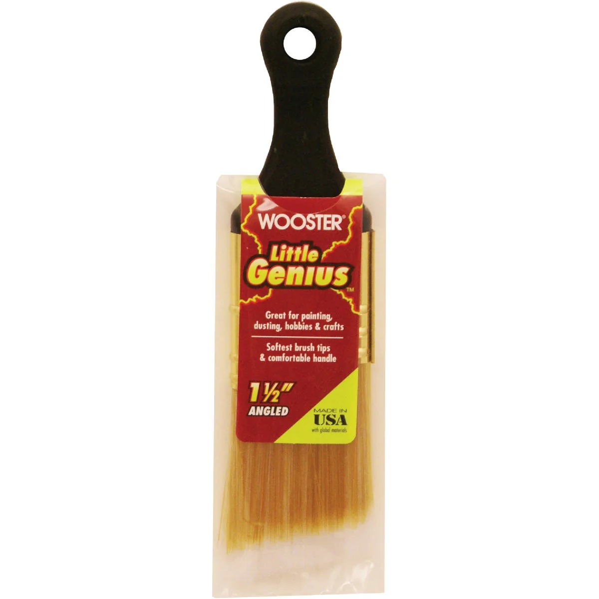 Excellent Wooster Little Genius 1-1 2 In. Angle Sash Short Handle Paint Brush World-Class
