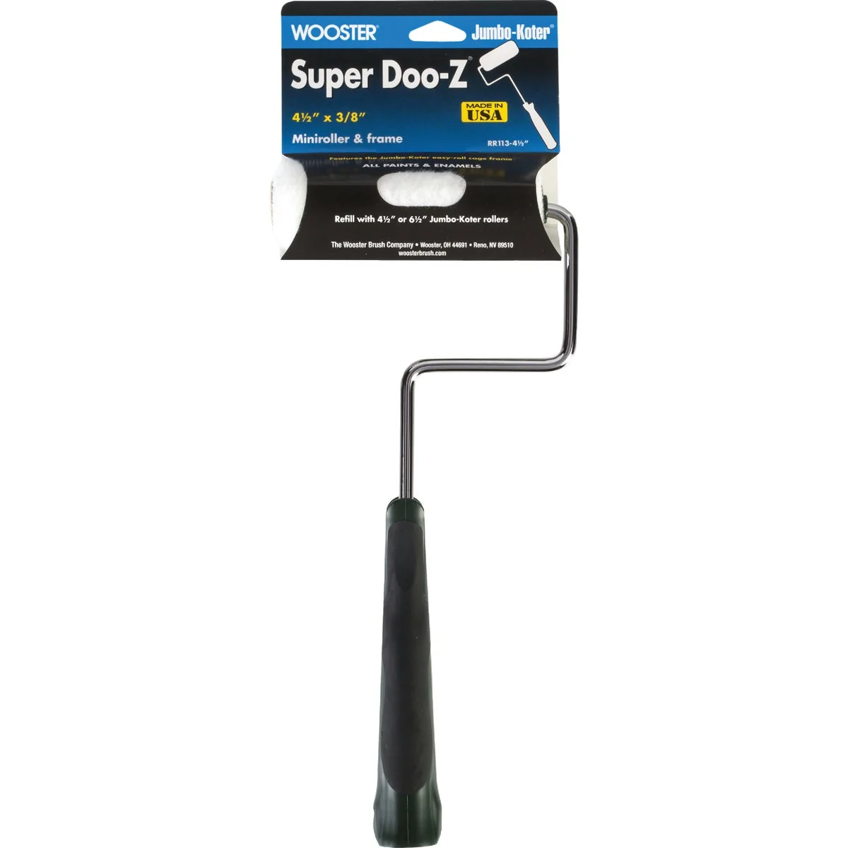 Long-Lasting Wooster Super Doo-Z 4-1 2 In. Mini Woven Paint Roller Cover Frame Easy-to-Use