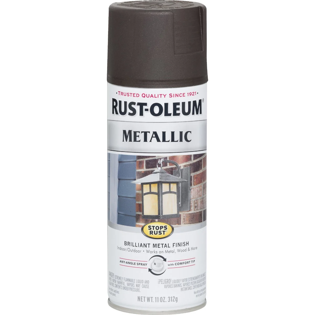 Stylish Rust-Oleum Stops Rust 11 Oz. Metallic Satin Spray Paint Oil Rubbed Bronze Enhanced