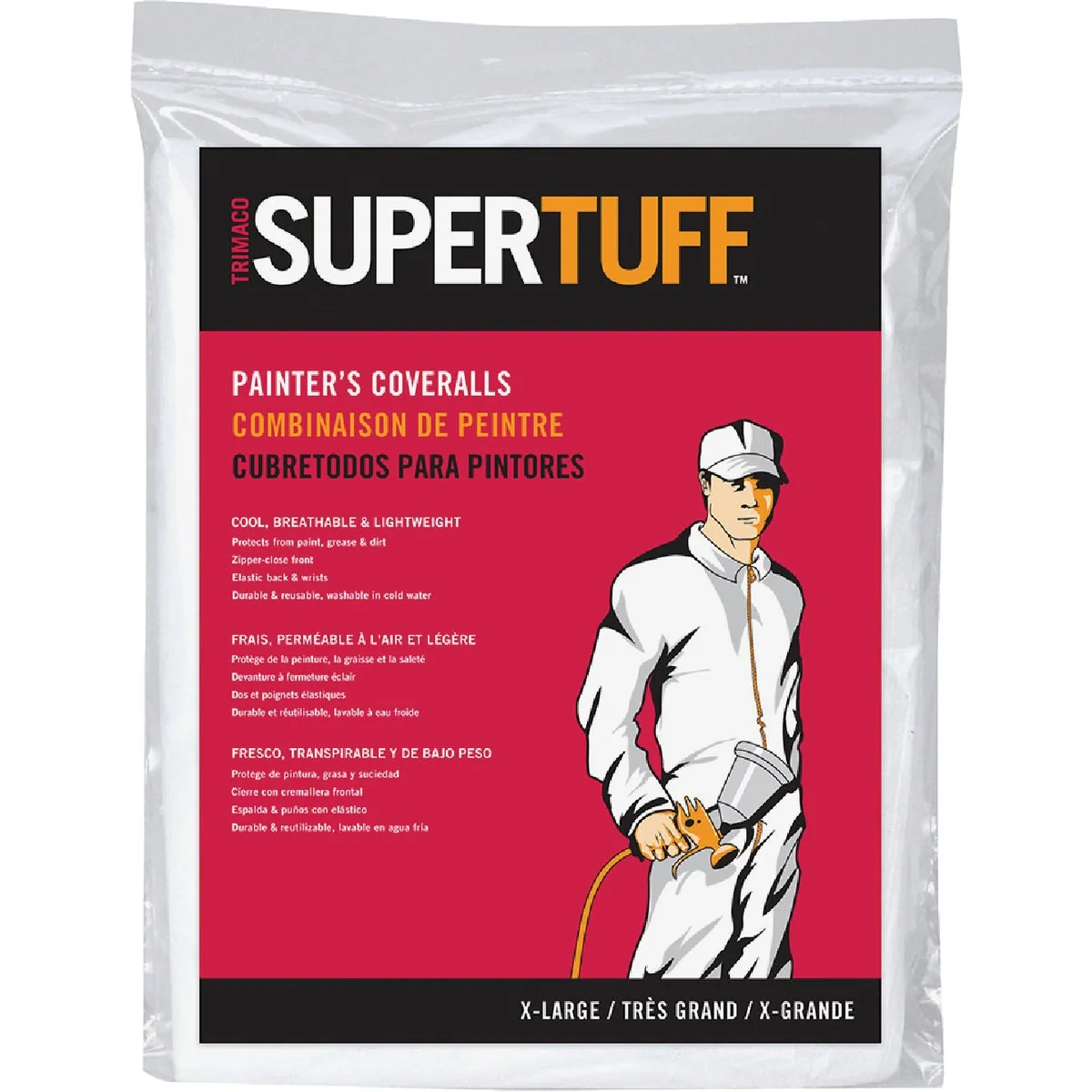 Solid Trimaco SuperTuff XL Reusable Painter’s Coveralls Reliable
