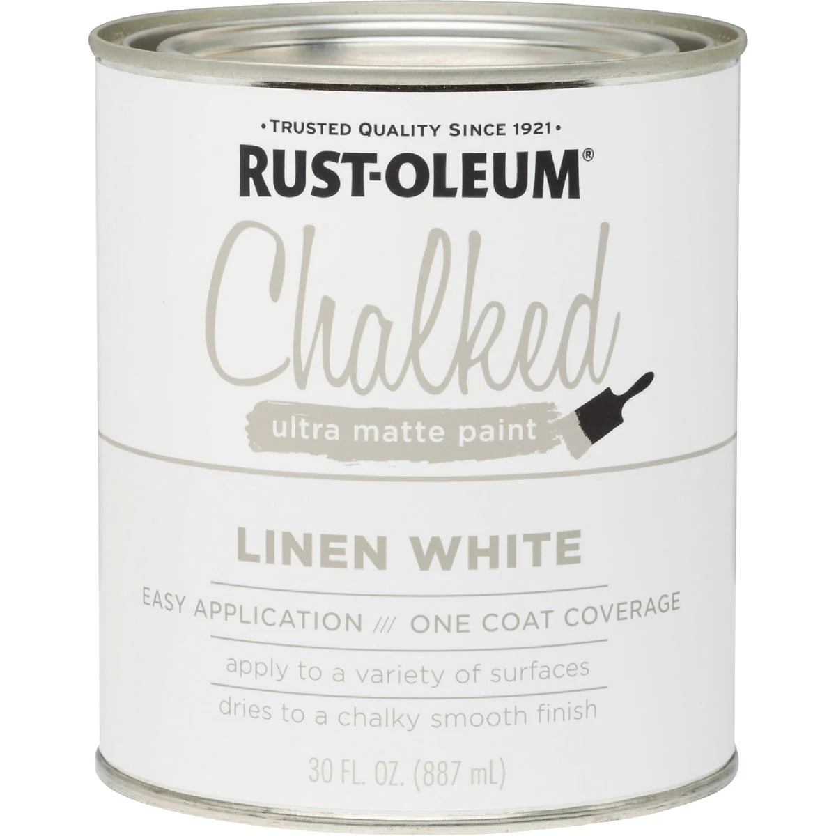 Lightweight Rust-Oleum Chalked Linen White Ultra Matte 30 Oz. Chalk Paint Fine Crafted