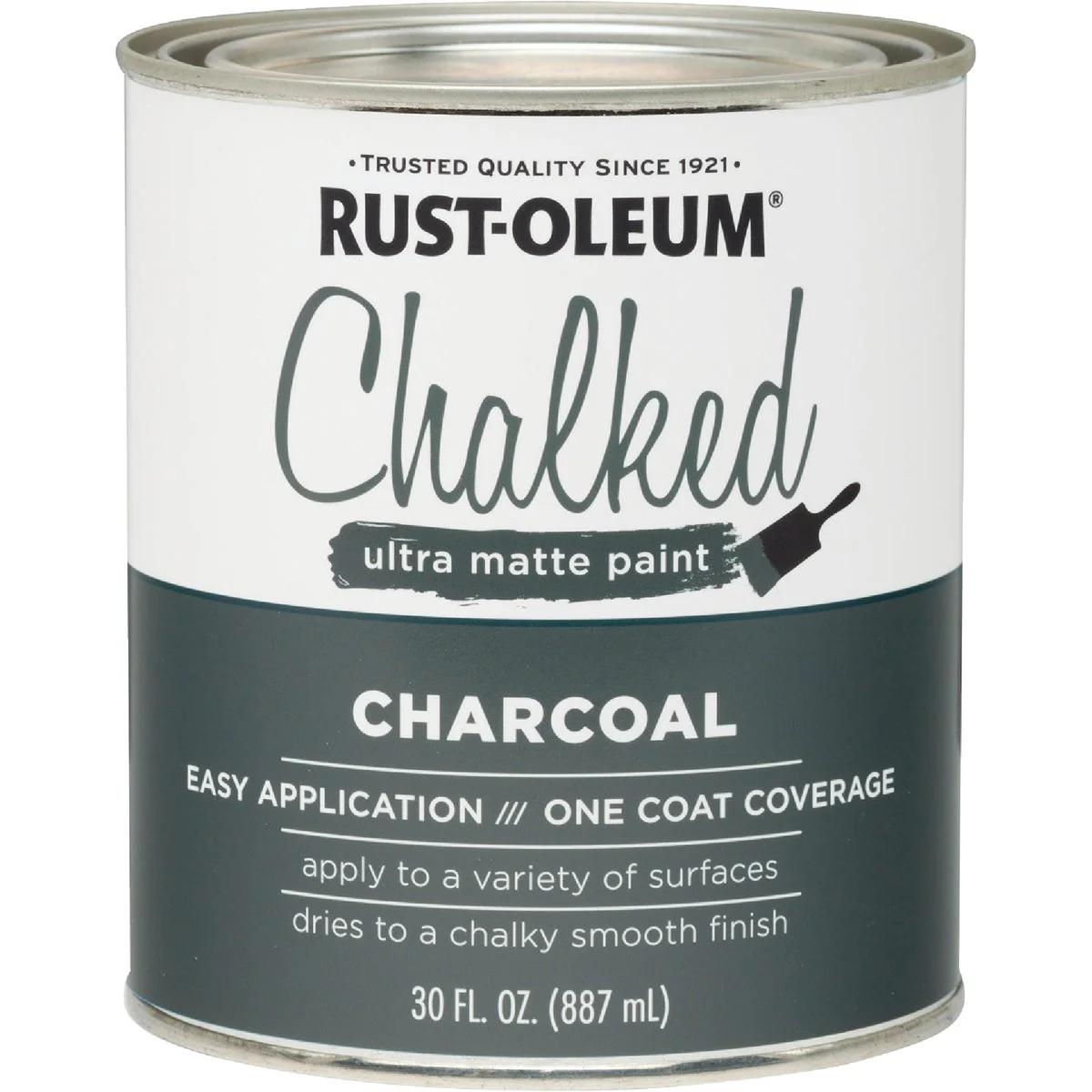 Dependable Rust-Oleum Chalked Charcoal Ultra Matte 30 Oz. Chalk Paint Long-Lasting