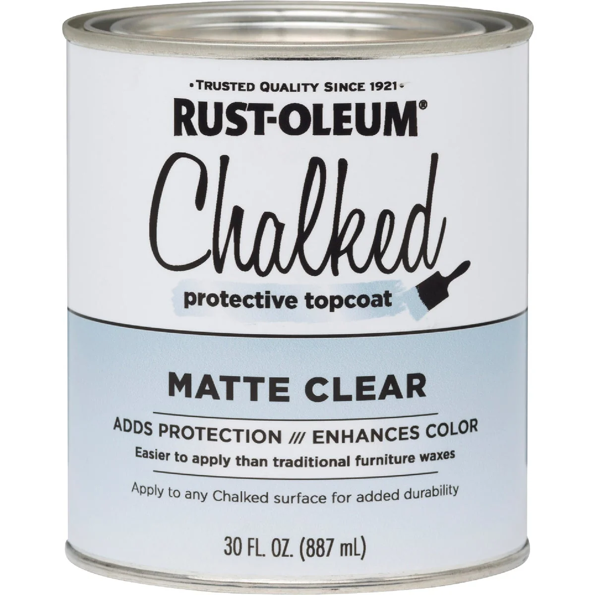 High-Quality Rust-Oleum Matte Clear Protective Topcoat 30 Oz. Chalk Paint Reusable