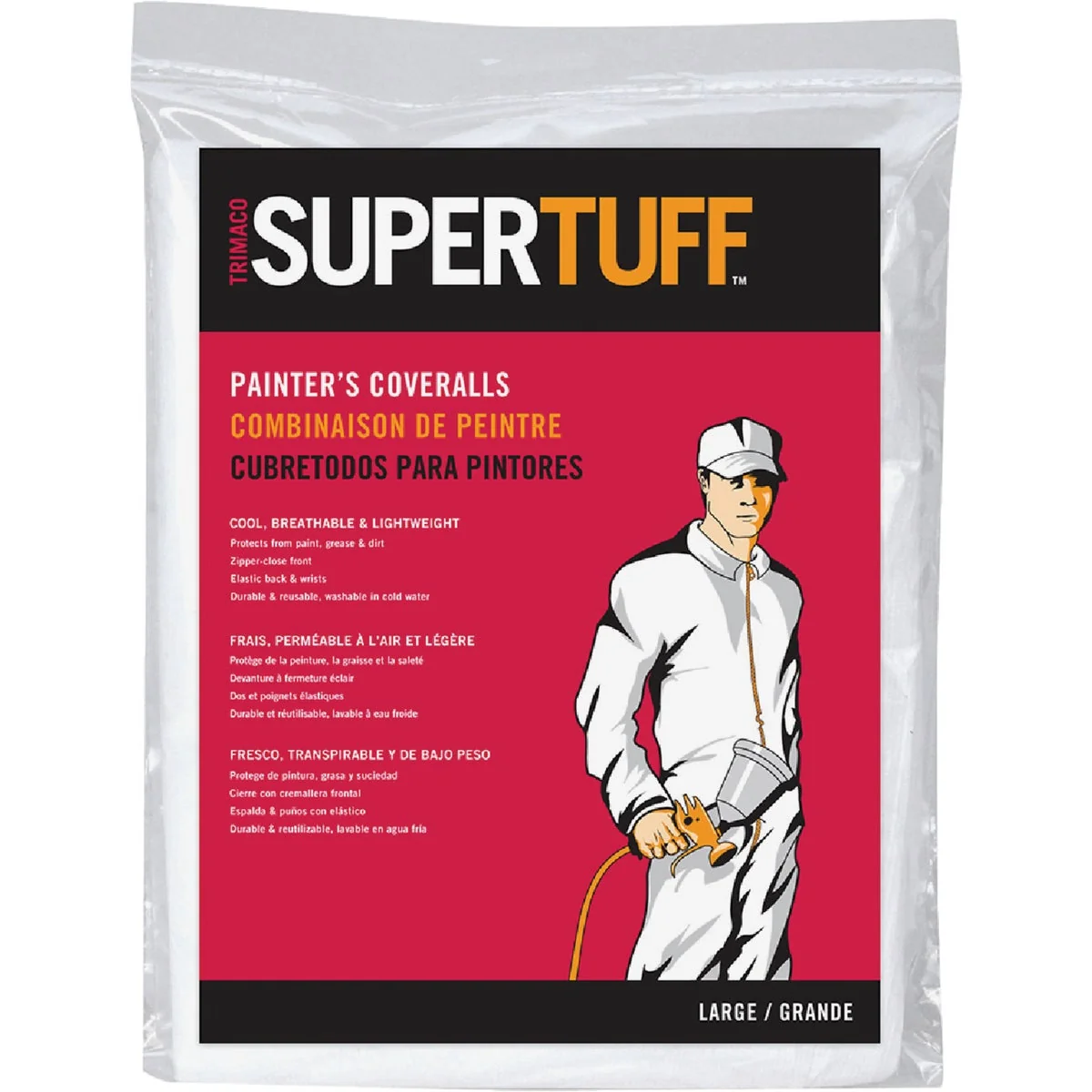 Next-Generation Trimaco SuperTuff Large Reusable Painter’s Coveralls Exceptional