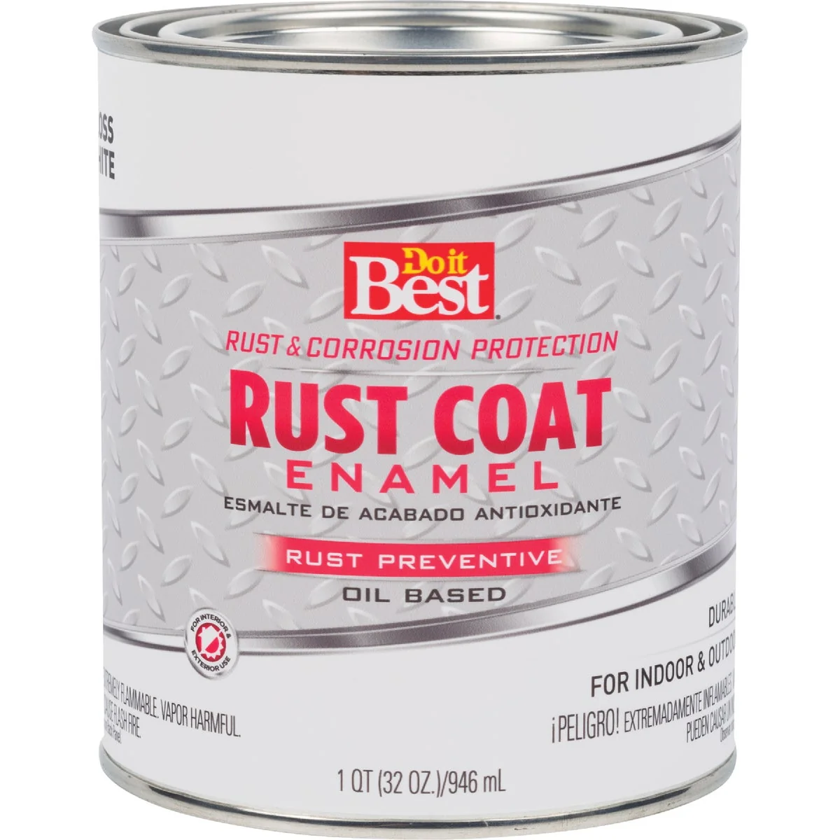 Powerful Do it Rust Coat Oil-Based Gloss Enamel White 1 Qt. Relaxed