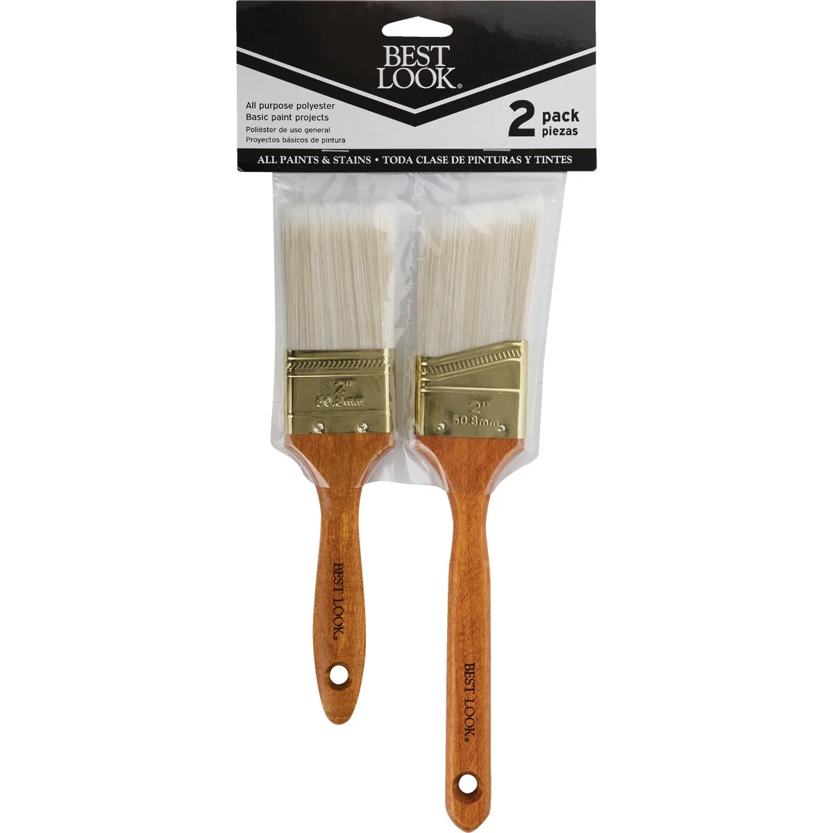 Clean Look General Purpose Polyester Paint Brush Set 2-Piece Stylish