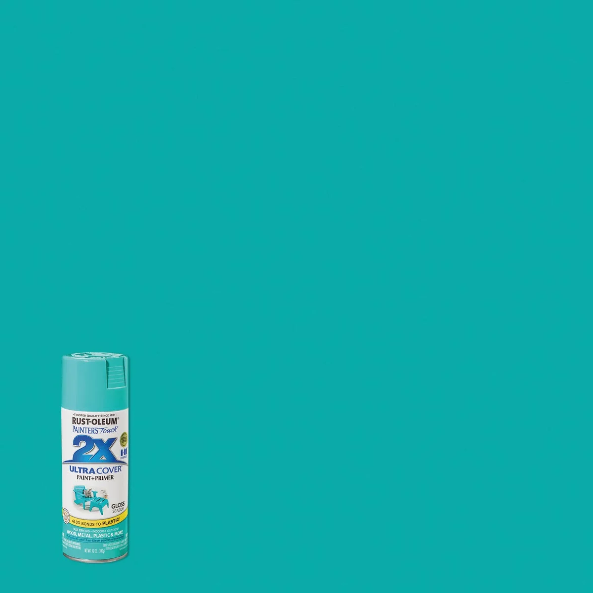 Excellent Rust-Oleum Painter’s Touch 2X Ultra Cover 12 Oz. Gloss Paint Primer Spray Paint Seaside Verified