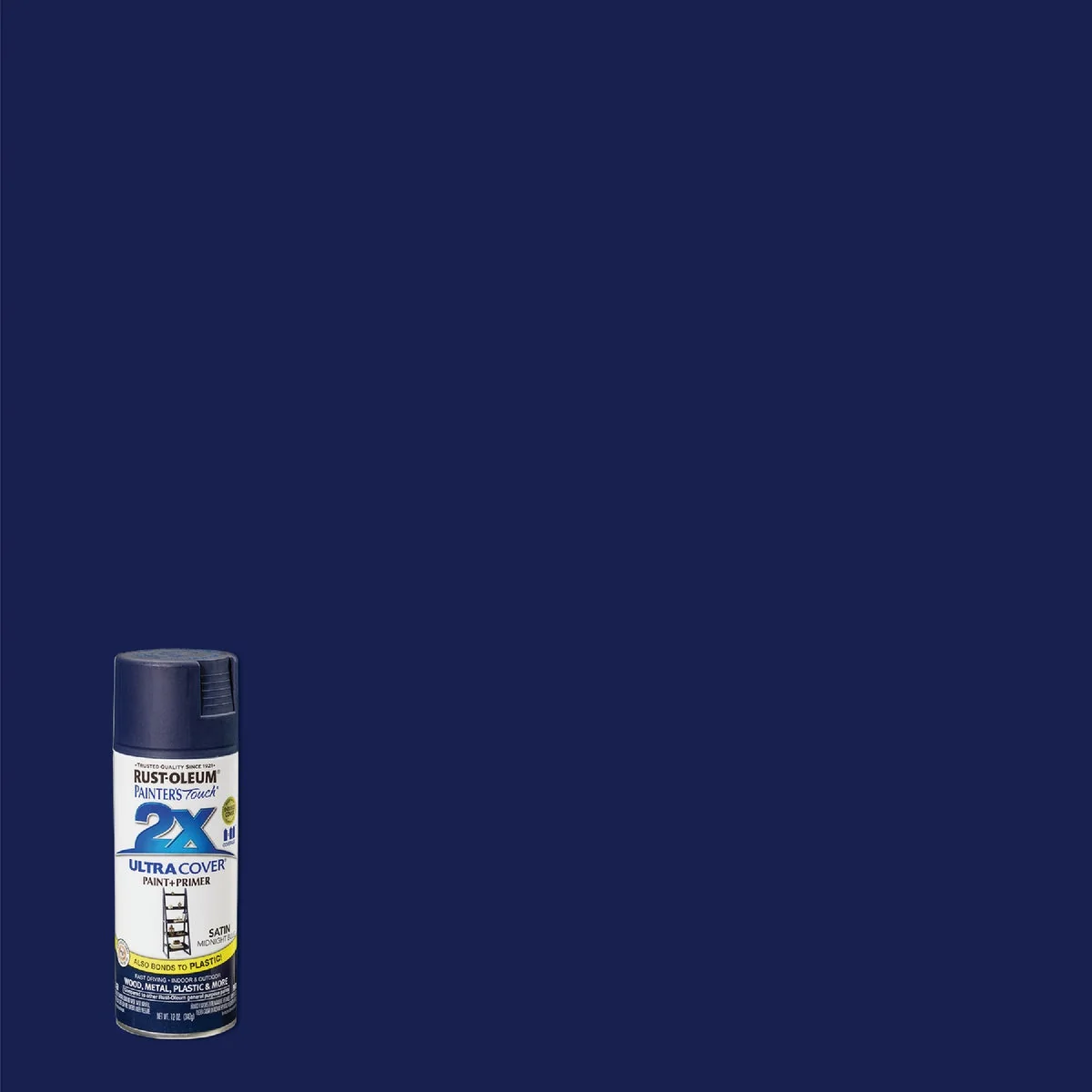 Flexible Rust-Oleum Painter’s Touch 2X Ultra Cover 12 Oz. Satin Paint Primer Spray Paint Midnight Blue Environmentally Friendly