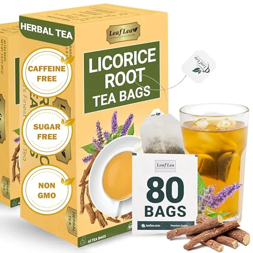 Luxury Licorice Root Tea Bags 80 Count Environmentally Friendly