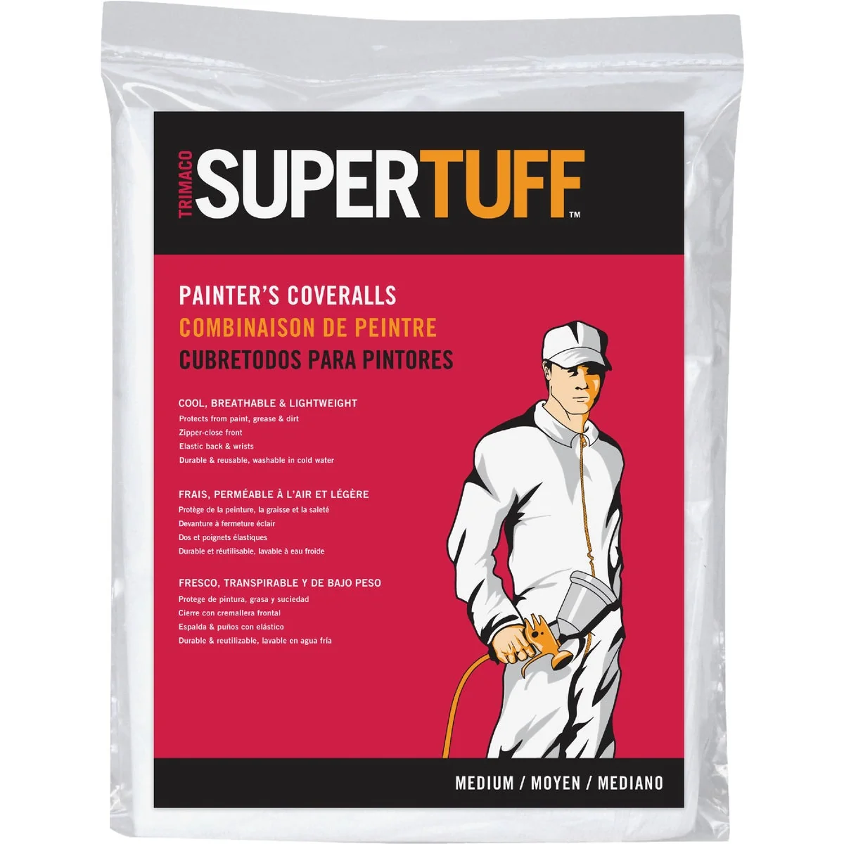 High-Grade Trimaco SuperTuff Medium Reusable Painter’s Coveralls Original Design