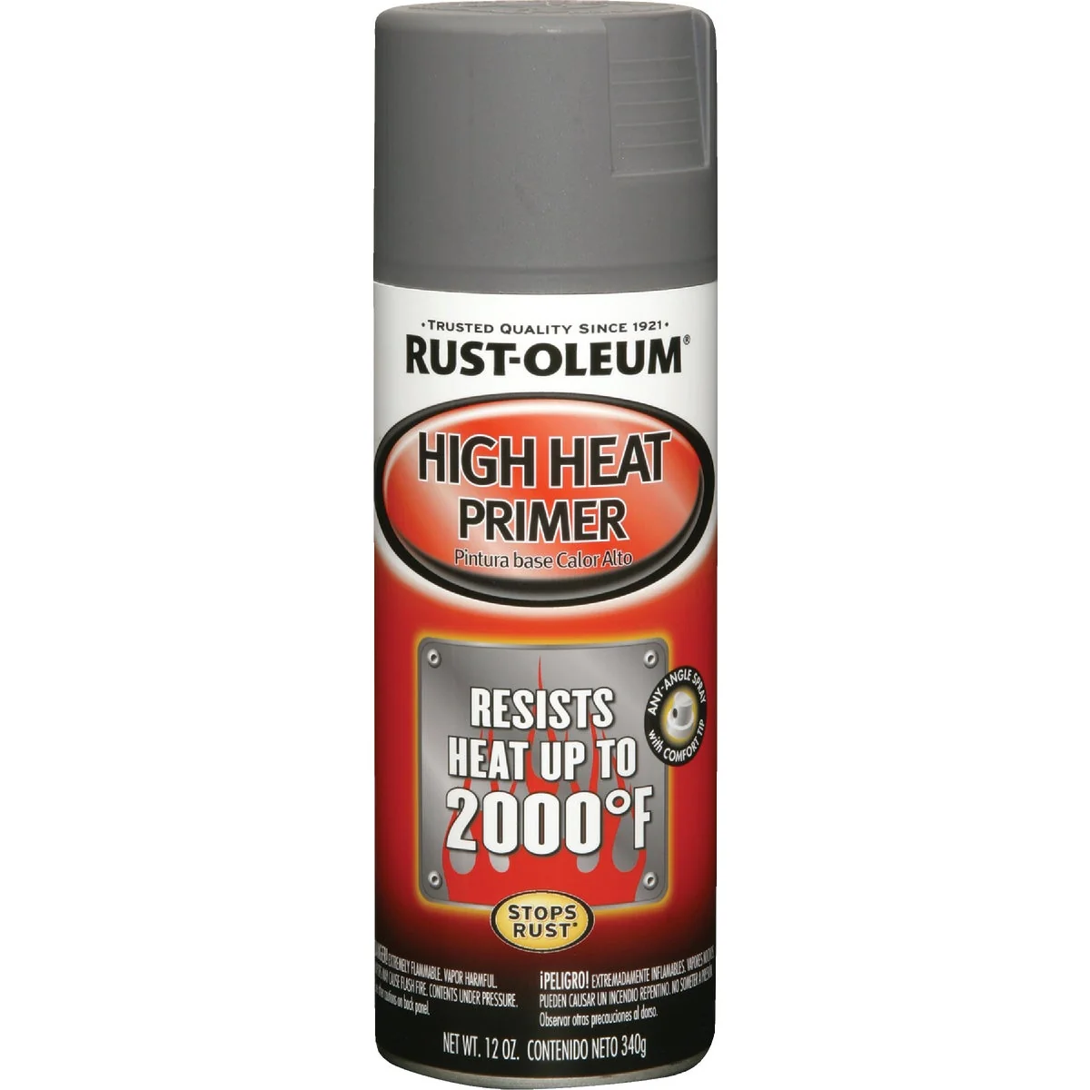 Recyclable Rust-Oleum 12 Oz. High Heat Primer Gray Easy-to-Use