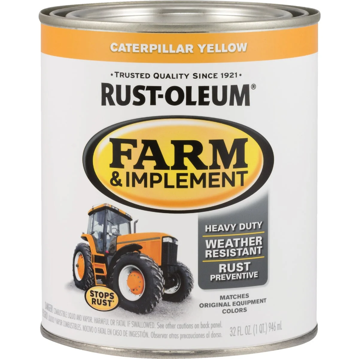 Soft Rust-Oleum 1 Quart Caterpillar Yellow Gloss Farm Implement Enamel Versatile