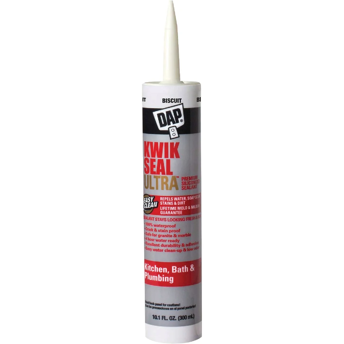 High-Quality DAP KWIK SEAL ULTRA 10.1 Oz. Biscuit Siliconized Kitchen Bath Sealant Elite