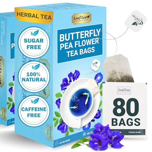 Sustainable Butterfly Pea Tea Bags 80 Count Clean
