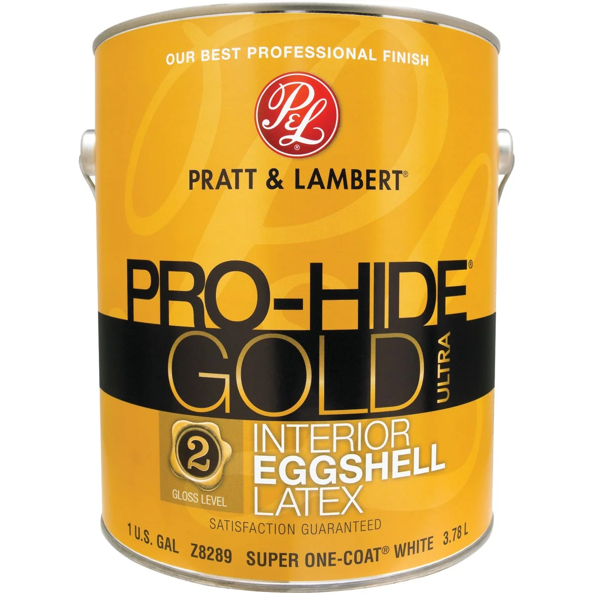 Efficient Pratt Lambert Pro-Hide Gold Ultra Latex Eggshell Interior Wall Paint Super-One Coat White 1 Gal. Premium Material