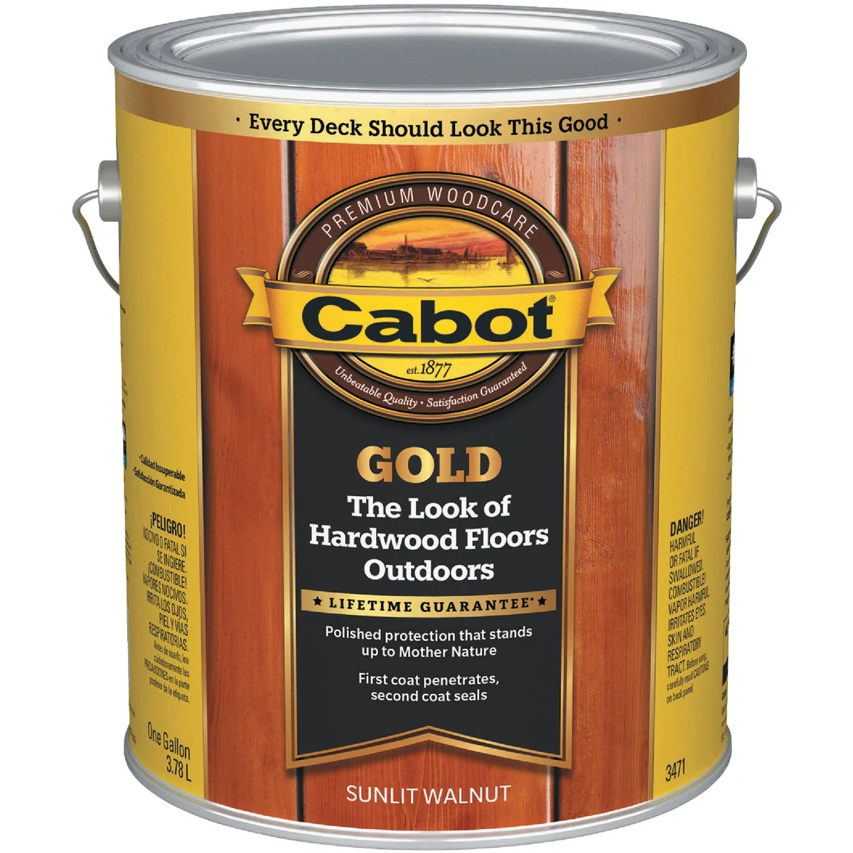 Carefully Designed Cabot Gold Exterior Stain Sunlit Walnut 1 Gal. Superior