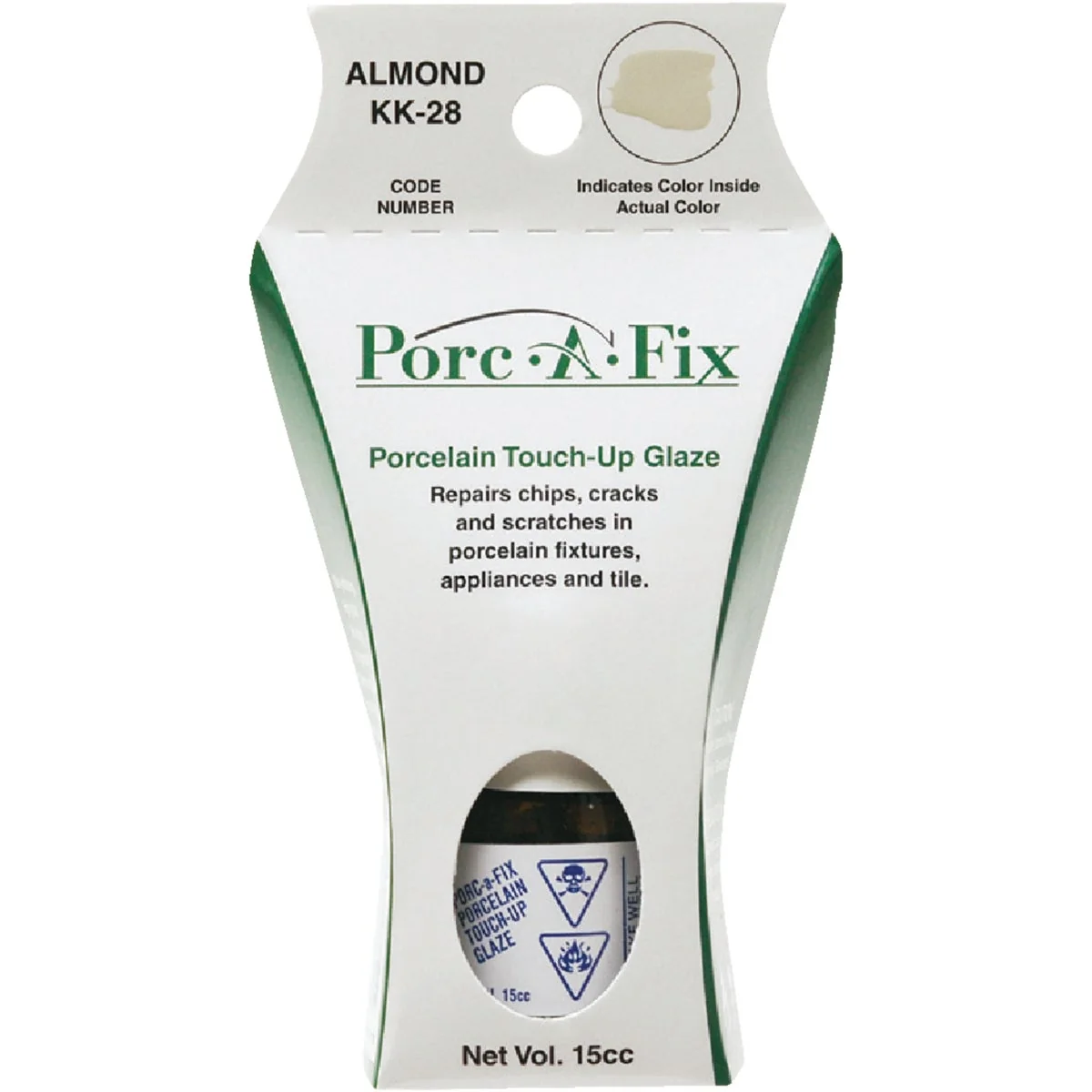 Eco-Friendly Fixture-Fix Porc-A-Fix Kohler Almond Porcelain Touch-up Paint 15cc Prestigious