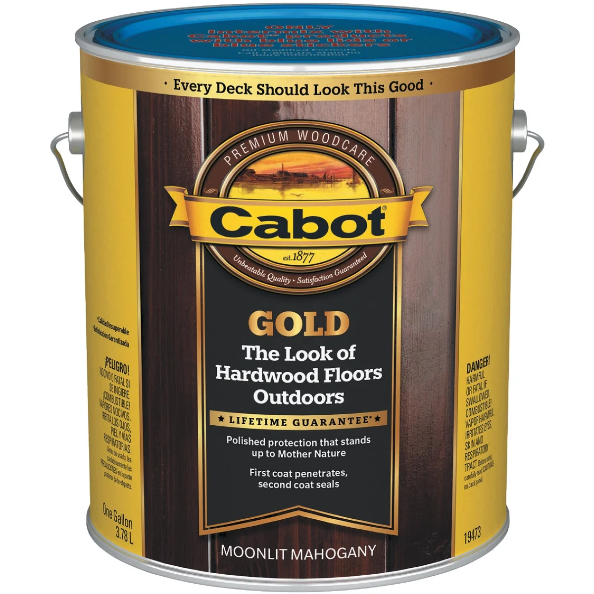 Environmentally Friendly Cabot Gold Low VOC Exterior Stain Moonlit Mahagony 1 Gal. Flexible