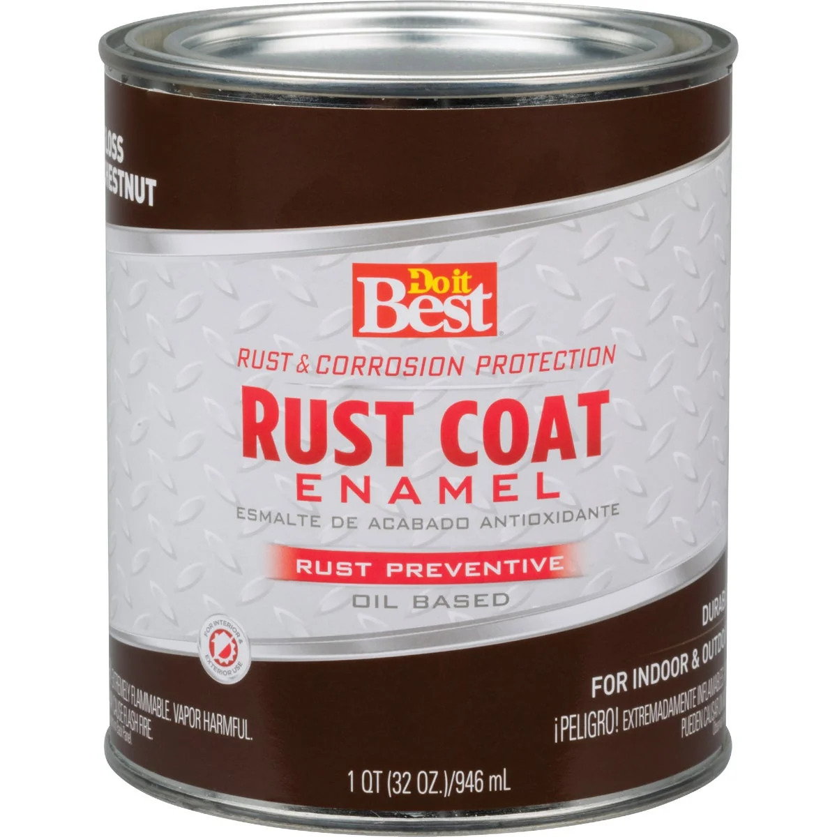 Original Do it Rust Coat Oil-Based Gloss Enamel Chestnut 1 Qt. Crafted