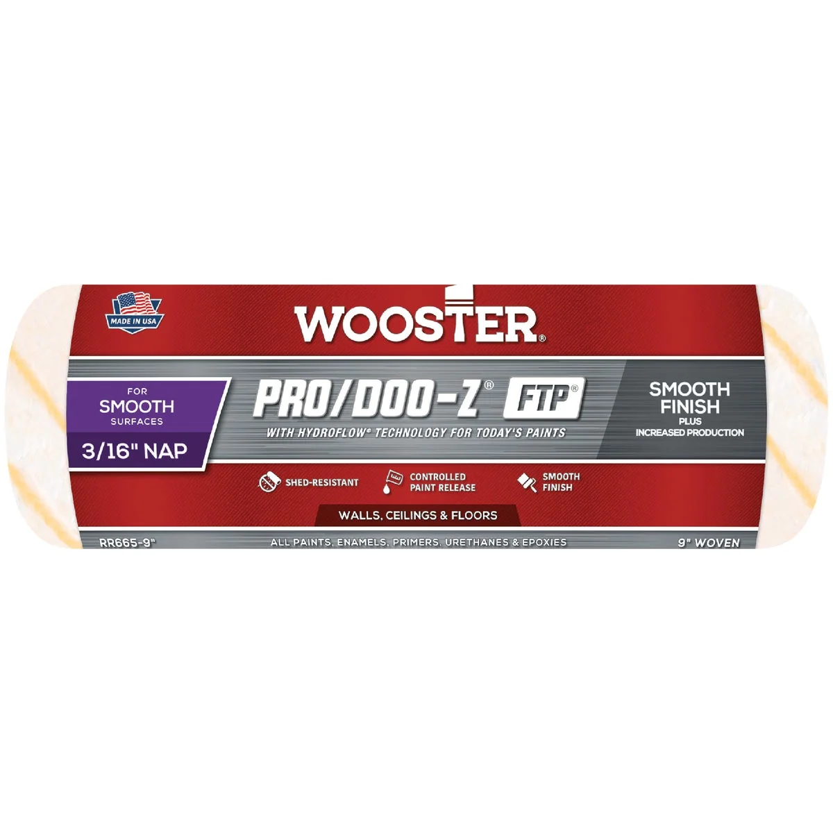 Consistent Wooster Pro Doo-Z FTP 9 In. x 3 16 In. Woven Fabric Roller Cover Carefully Designed