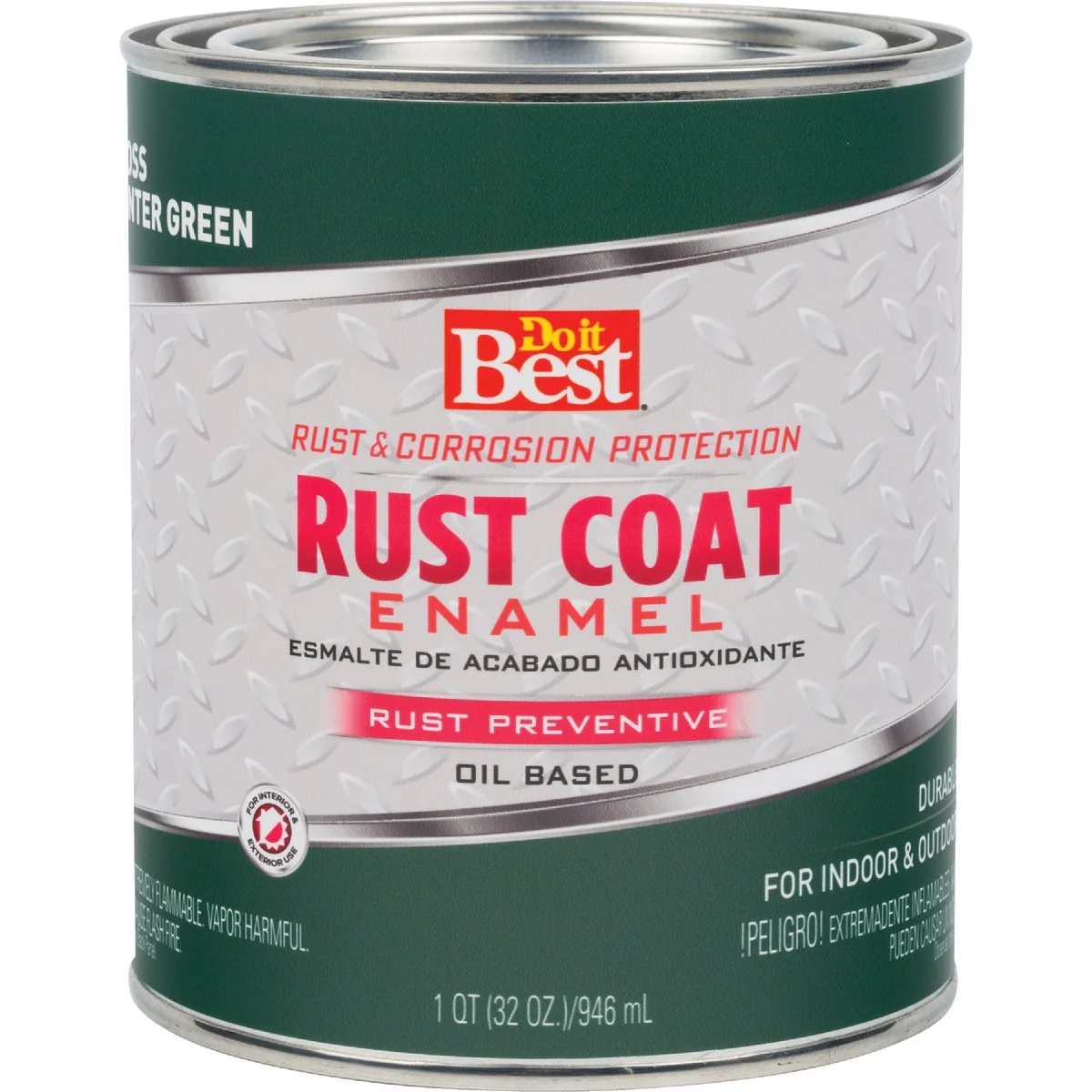 Professional Do it Rust Coat Oil-Based Gloss Enamel Hunter Green 1 Qt. Breathable