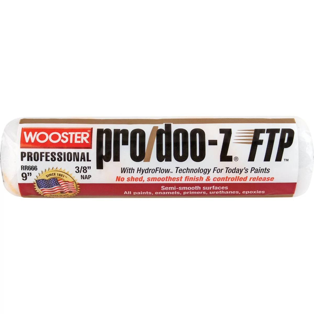 Outstanding Wooster Pro Doo-Z FTP 9 In. x 3 8 In. Woven Fabric Roller Cover World-Class