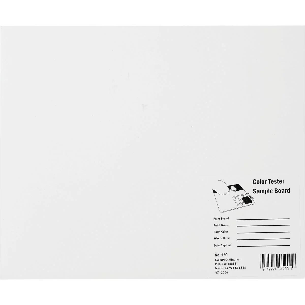 Elite FoamPro 12 In. x 10 In. Color Tester Sample Board Casual