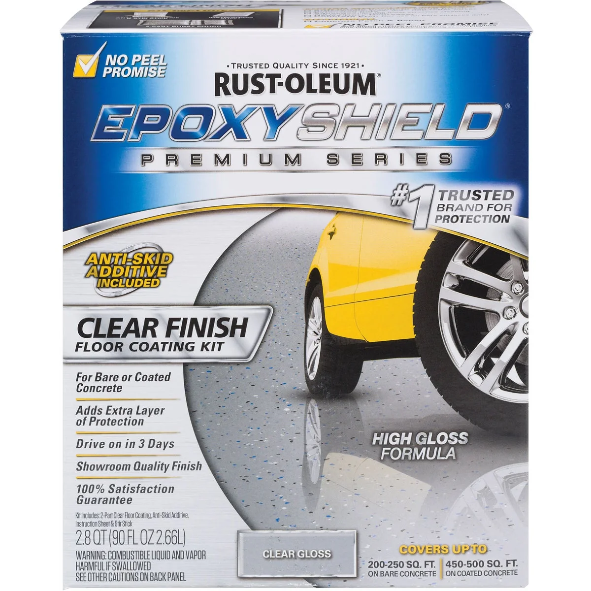 Fashionable Rust-Oleum EpoxyShield Clear Finish Floor Coating Kit Clear 2.8 Qt. Solid