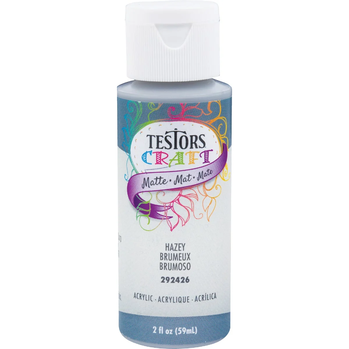 Quality Testors 2 Oz. Acrylic Matte Craft Paint Hazey Original Design