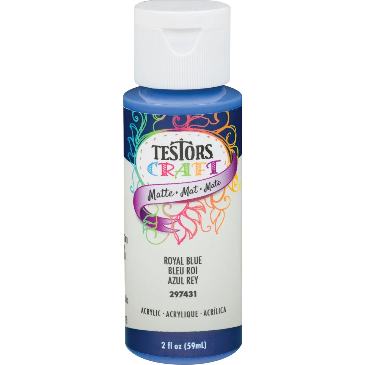 Minimalist Testors 2 Oz. Acrylic Matte Craft Paint Royal Blue Fine Crafted