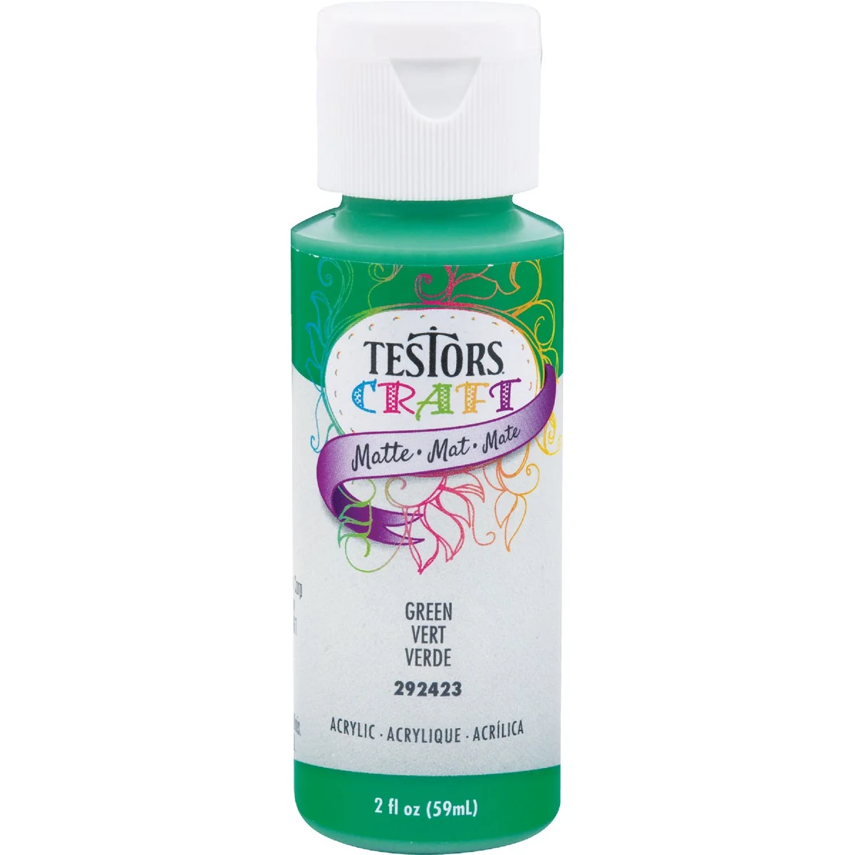 Elite Testors 2 Oz. Acrylic Matte Craft Paint Green Safe