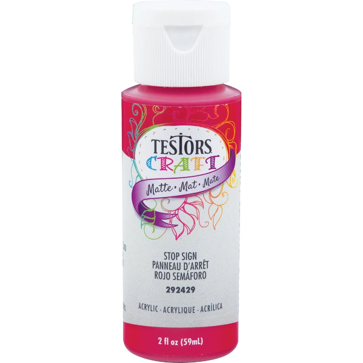Functional Testors 2 Oz. Acrylic Matte Craft Paint Stop Sign Exclusive