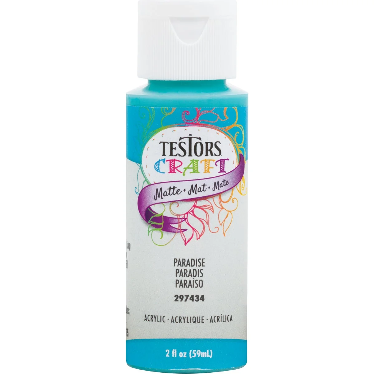 World-Class Testors 2 Oz. Acrylic Matte Craft Paint Paradise Unique