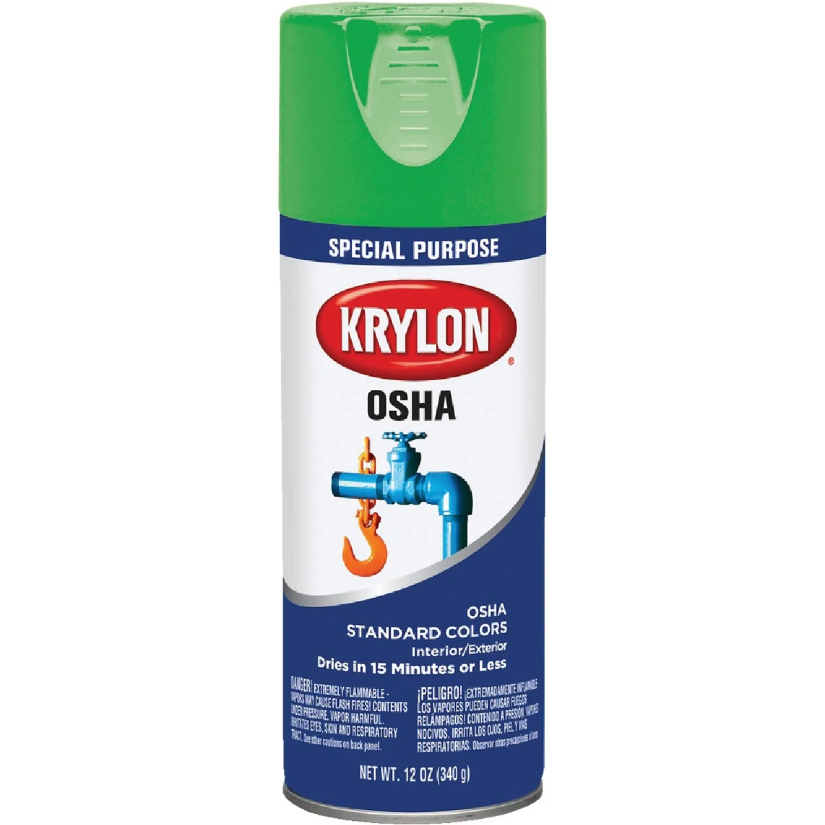 Artisan Krylon OSHA 12 Oz. Gloss Spray Paint Safety Green